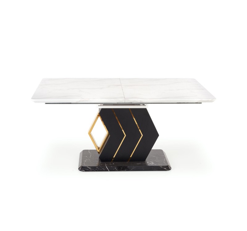VINCENZO table white marble, leg black/gold DIOMMI V-CH-VINCENZO-ST