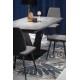 VINSTON extension table, color: top - dark grey / black, legs - black DIOMMI V-CH-VINSTON-ST
