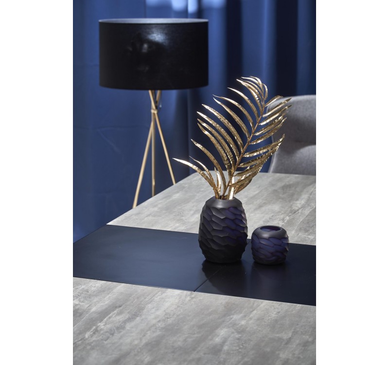 VINSTON extension table, color: top - dark grey / black, legs - black DIOMMI V-CH-VINSTON-ST