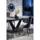 VINSTON extension table, color: top - dark grey / black, legs - black DIOMMI V-CH-VINSTON-ST