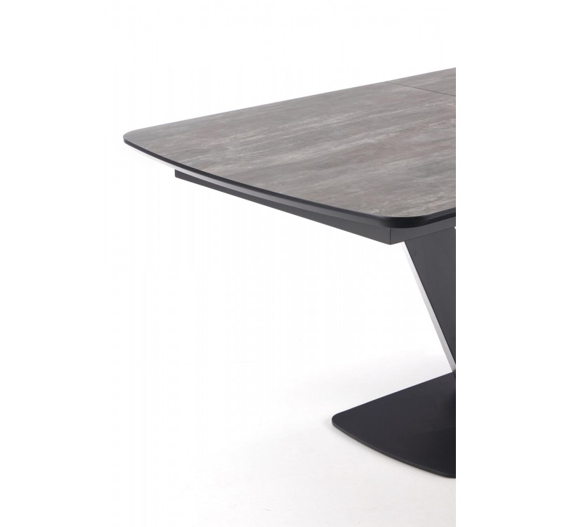 VINSTON extension table, color: top - dark grey / black, legs - black DIOMMI V-CH-VINSTON-ST