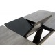 VINSTON extension table, color: top - dark grey / black, legs - black DIOMMI V-CH-VINSTON-ST