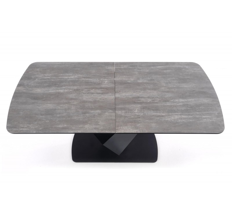 VINSTON extension table, color: top - dark grey / black, legs - black DIOMMI V-CH-VINSTON-ST