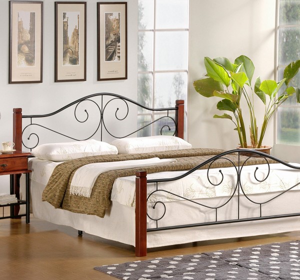 VIOLETTA 120 bed DIOMMI V-CH-VIOLETTA_120-LOZ-CZEREŚNIA_ANT.