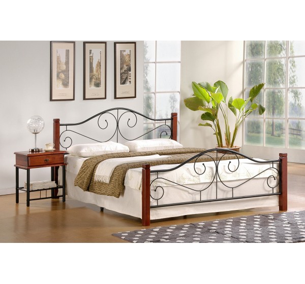 VIOLETTA 140 bed DIOMMI V-CH-VIOLETTA_140-LOZ-CZEREŚNIA_ANT.