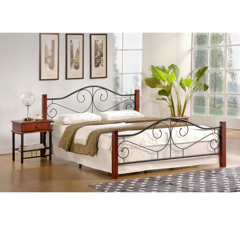 VIOLETTA 140 bed DIOMMI V-CH-VIOLETTA_140-LOZ-CZEREŚNIA_ANT.