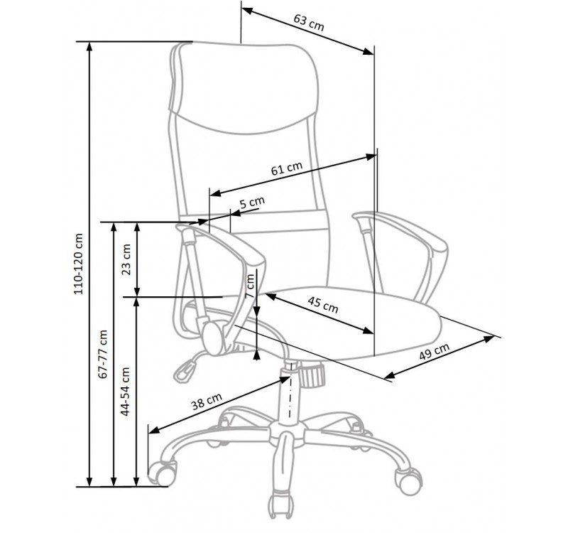 VIRE 2 office chair, color: black / grey DIOMMI V-CH-VIRE_2-FOT-POPIEL