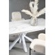VIVALDI extension table white marble, leg white DIOMMI V-CH-VIVALDI-ST