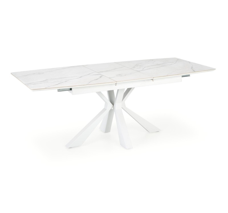 VIVALDI extension table white marble, leg white DIOMMI V-CH-VIVALDI-ST