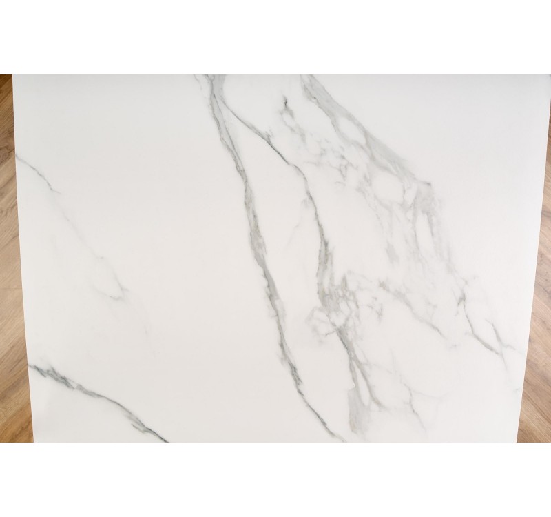 VIVALDI extension table white marble, leg white DIOMMI V-CH-VIVALDI-ST