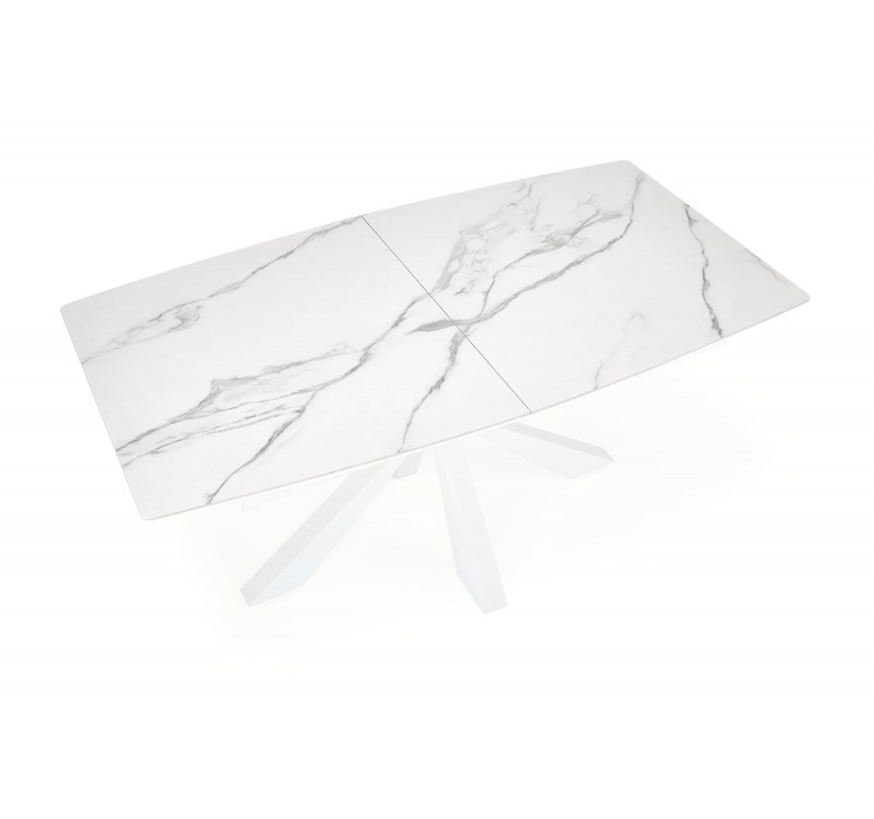 VIVALDI extension table white marble, leg white DIOMMI V-CH-VIVALDI-ST