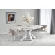 VIVALDI extension table white marble, leg white DIOMMI V-CH-VIVALDI-ST