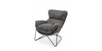 VOLKER leisure armchair dark grey/ black DIOMMI V-CH-VOLKER-FOT