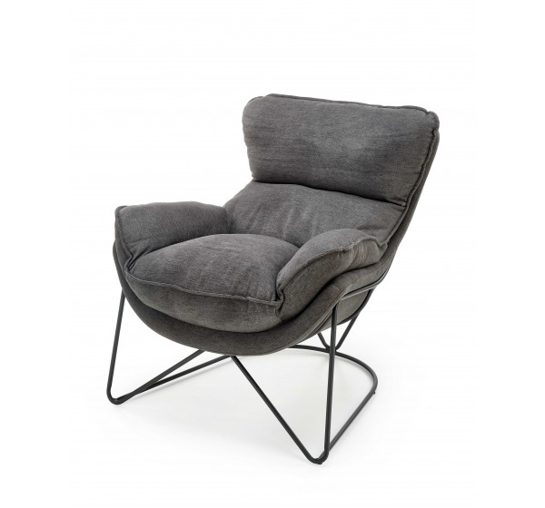 VOLKER leisure armchair dark grey/ black DIOMMI V-CH-VOLKER-FOT
