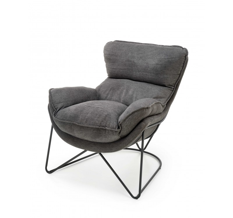 VOLKER leisure armchair dark grey/ black DIOMMI V-CH-VOLKER-FOT