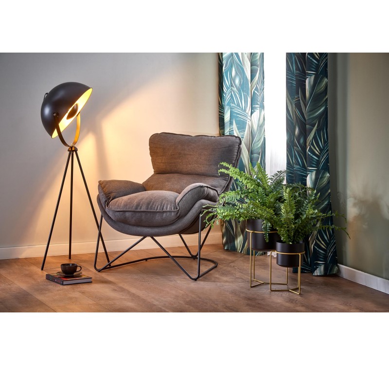 VOLKER leisure armchair dark grey/ black DIOMMI V-CH-VOLKER-FOT