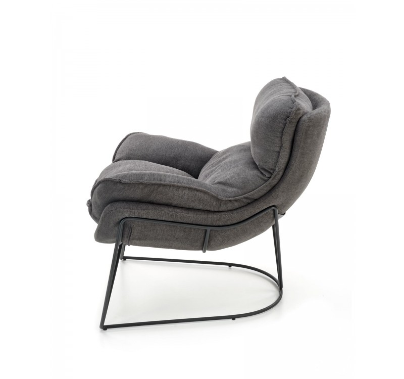 VOLKER leisure armchair dark grey/ black DIOMMI V-CH-VOLKER-FOT