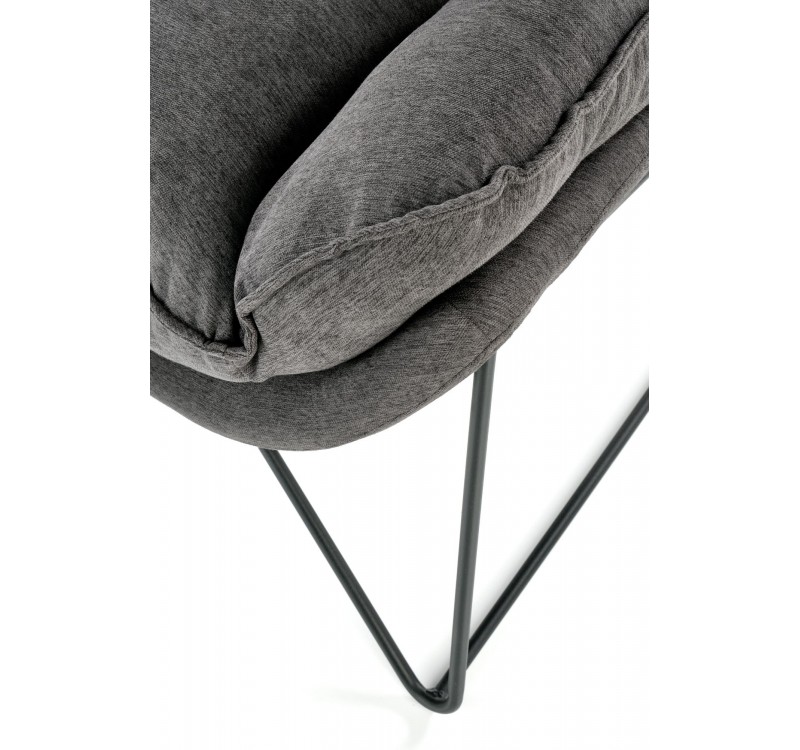 VOLKER leisure armchair dark grey/ black DIOMMI V-CH-VOLKER-FOT