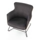CHILLOUT leisure armchair dark grey / natural oak, legs - black DIOMMI V-PL-CHILLOUT-FOT-C.POPIEL/DĄB NAT.