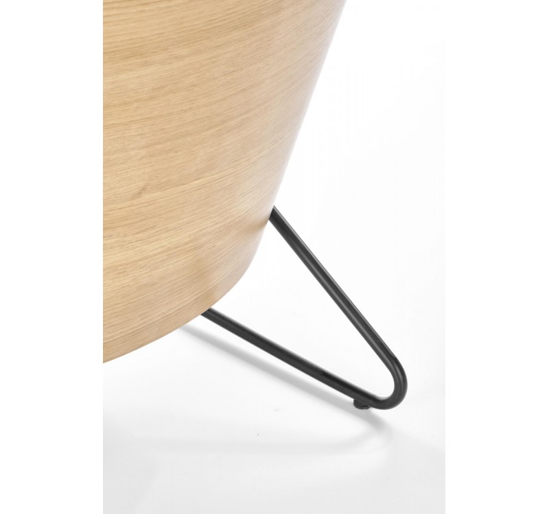 CHILLOUT leisure armchair dark grey / natural oak, legs - black DIOMMI V-PL-CHILLOUT-FOT-C.POPIEL/DĄB NAT.