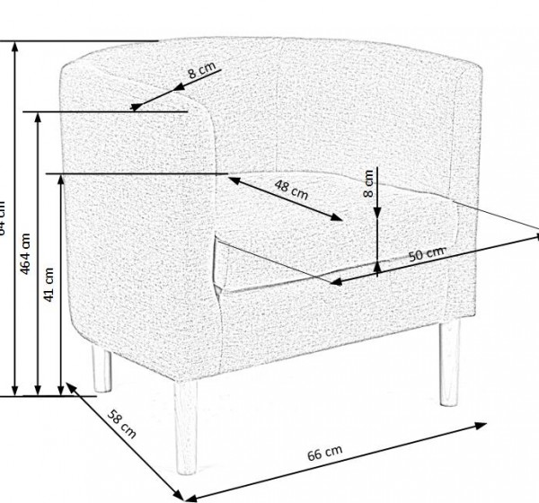 CLUBBY chair, color: grey DIOMMI V-PL-CLUBBY-FOT