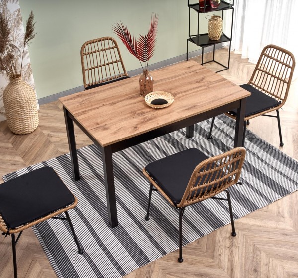 GREG table, color: wotan oak/black DIOMMI V-PL-GREG-ST