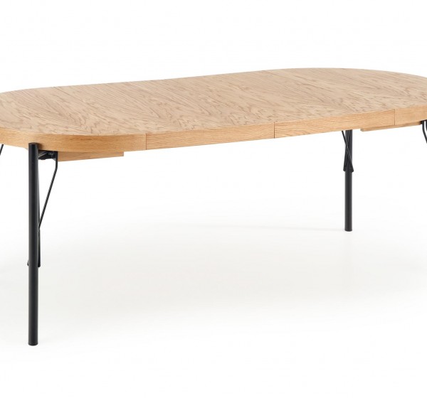 INFERNO extension table, color: natural oak / black DIOMMI V-PL-INFERNO-ST