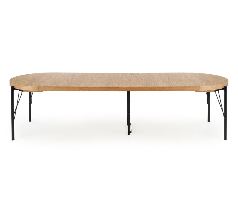 INFERNO extension table, color: natural oak / black DIOMMI V-PL-INFERNO-ST