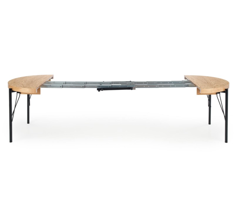 INFERNO extension table, color: natural oak / black DIOMMI V-PL-INFERNO-ST