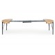 INFERNO extension table, color: natural oak / black DIOMMI V-PL-INFERNO-ST