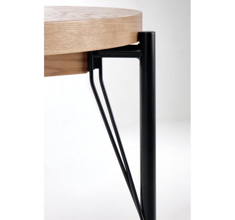 INFERNO extension table, color: natural oak / black DIOMMI V-PL-INFERNO-ST