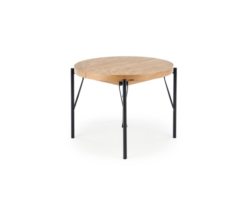 INFERNO extension table, color: natural oak / black DIOMMI V-PL-INFERNO-ST