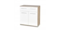 LIMA KM-1 chest, color: sonoma oak / white DIOMMI V-PL-LIMA-KM1-BIAŁY/SONOMA