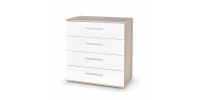 LIMA KM-3 chest, color: sonoma oak / white DIOMMI V-PL-LIMA-KM3-BIAŁY/SONOMA