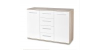 LIMA KM-4 chest, color: sonoma oak / white DIOMMI V-PL-LIMA-KM4-BIAŁY/SONOMA