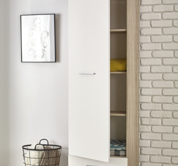 LIMA REG1, color: sonoma oak / white DIOMMI V-PL-LIMA-REG1-BIAŁY/SONOMA