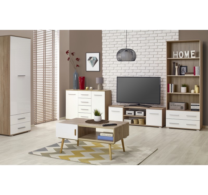 LIMA REG3, color: sonoma oak / white DIOMMI V-PL-LIMA-REG3-BIAŁY/SONOMA