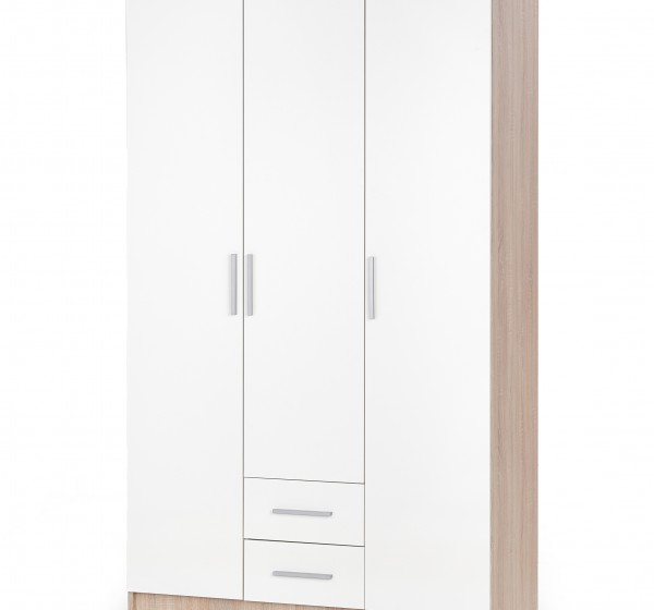 LIMA S-3, color: white / sonoma oak DIOMMI V-PL-LIMA-S3-BIAŁY/SONOMA