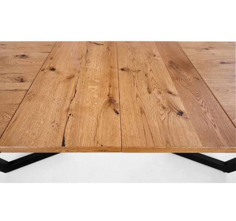 MASSIVE extension table, color: light oak / black DIOMMI V-PL-MASSIVE-ST