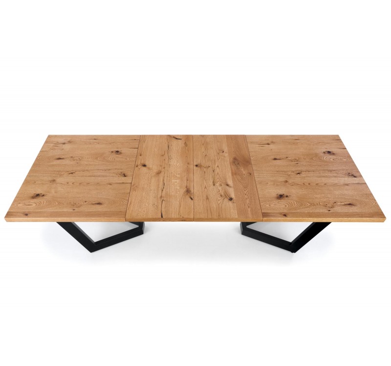 MASSIVE extension table, color: light oak / black DIOMMI V-PL-MASSIVE-ST