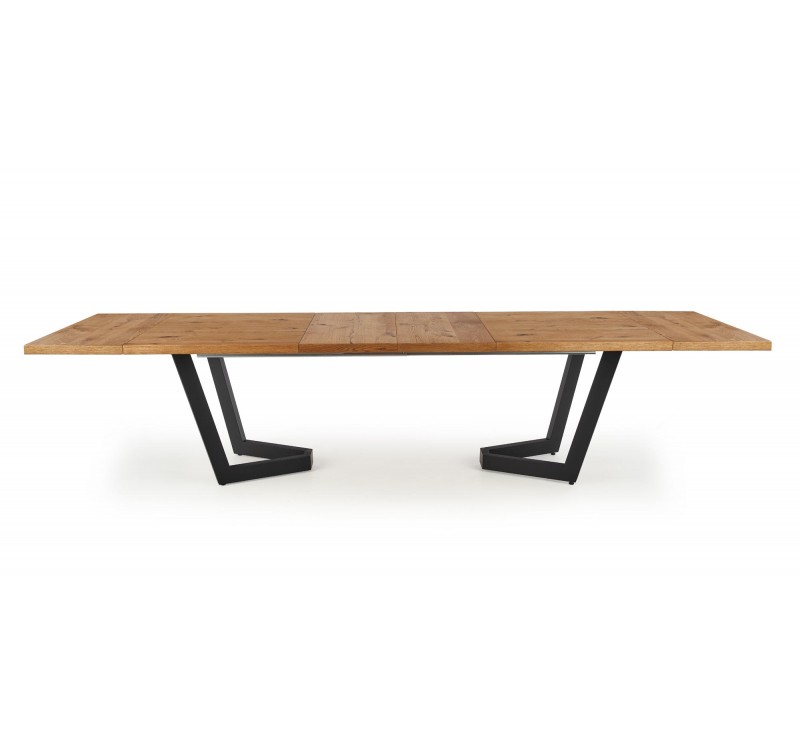 MASSIVE extension table, color: light oak / black DIOMMI V-PL-MASSIVE-ST