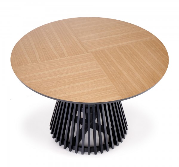 MIYAKI table natural oak, leg black DIOMMI V-PL-MIYAKI-ST