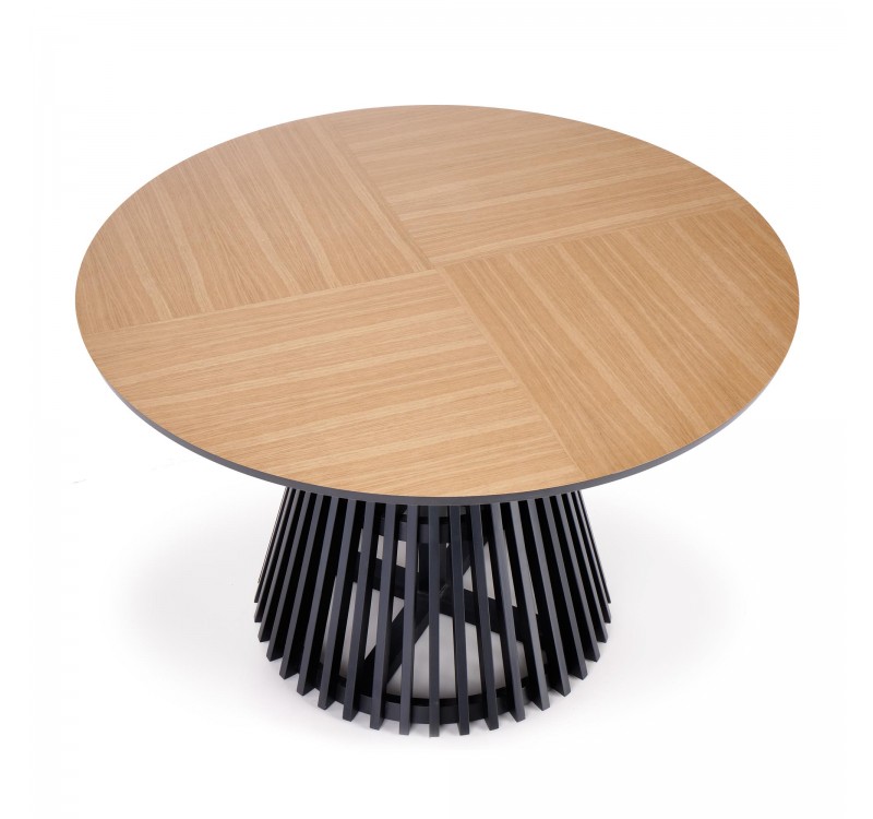 MIYAKI table natural oak, leg black DIOMMI V-PL-MIYAKI-ST