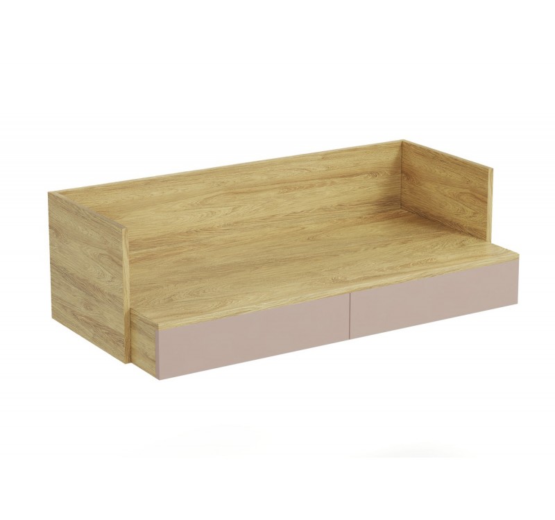 MOBIUS office desk 2S color: hikora oak/white DIOMMI V-PL-MOBIUS-BIURKO_2S-ANT.RÓŻ