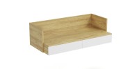 MOBIUS office desk 2S color: hikora oak/white DIOMMI V-PL-MOBIUS-BIURKO_2S-BIEL