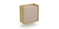 MOBIUS chest 3S color: hikora oak/white DIOMMI V-PL-MOBIUS-KOMODA_3S-ANT.RÓŻ