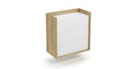 MOBIUS chest 3S color: hikora oak/white DIOMMI V-PL-MOBIUS-KOMODA_3S-BIEL