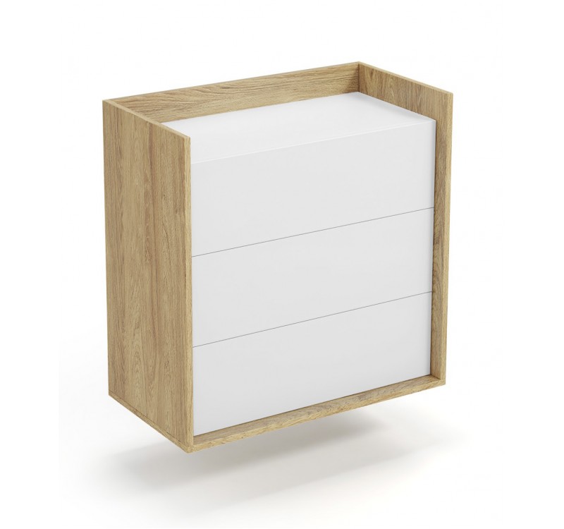 MOBIUS chest 3S color: hikora oak/white DIOMMI V-PL-MOBIUS-KOMODA_3S-BIEL