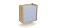 MOBIUS chest 3S color: hikora oak/light blue DIOMMI V-PL-MOBIUS-KOMODA_3S-NIEBIESKI