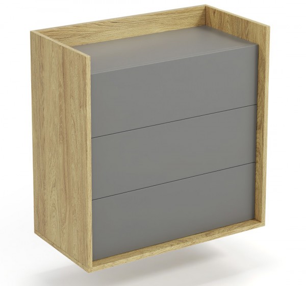 MOBIUS chest 3S color: hikora oak/grey DIOMMI V-PL-MOBIUS-KOMODA_3S-SZARY